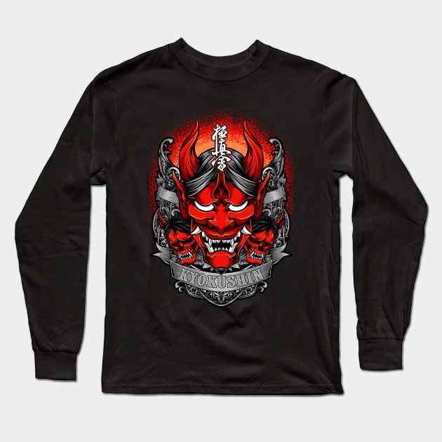 Kyokushin Demon Long Sleeve T-Shirt by Mikentura